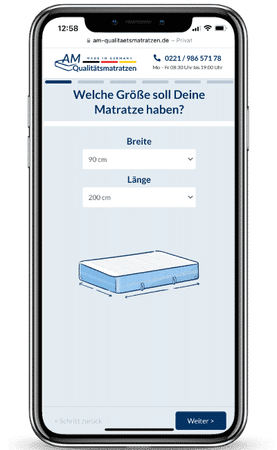 Matratzenfinder_mobileview