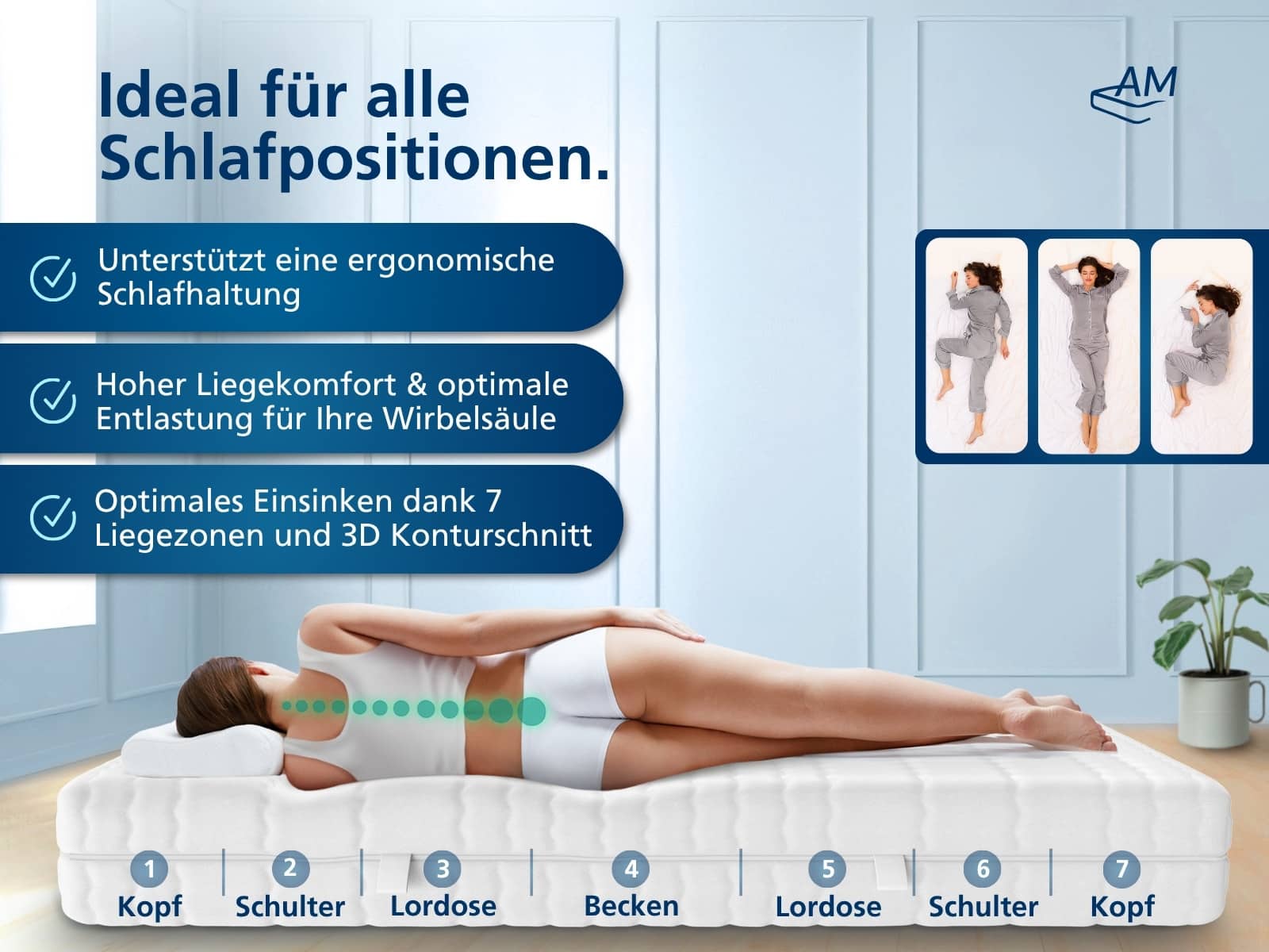 7 Zonen Kaltschaummatratze Testsieger