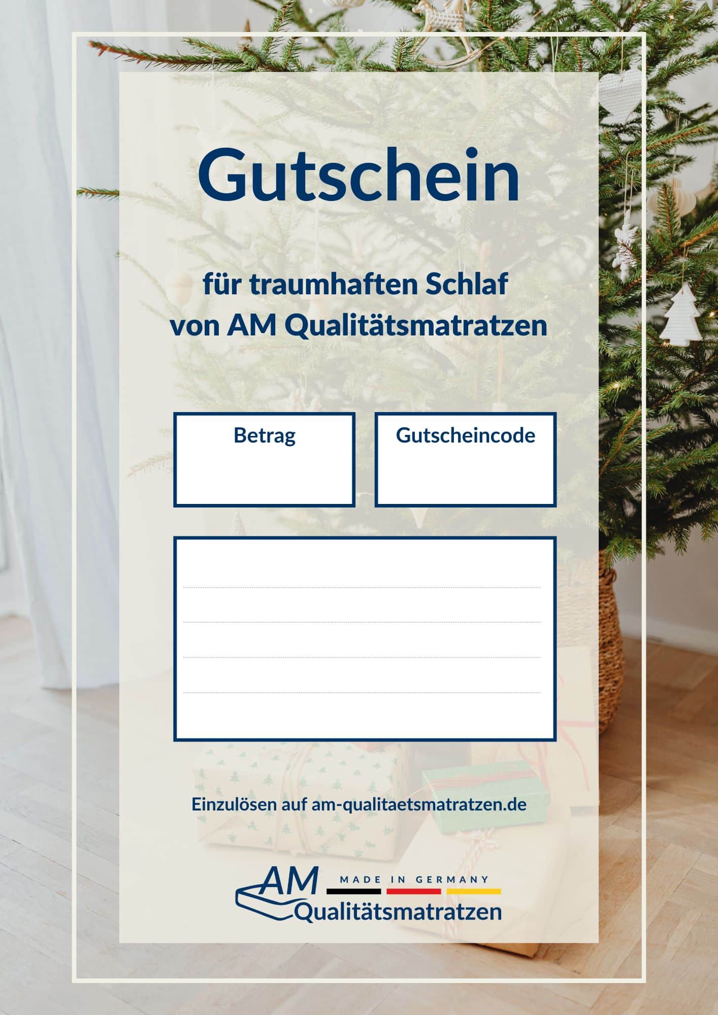 Geschenkgutschein AM-Qualitätsmatratzen