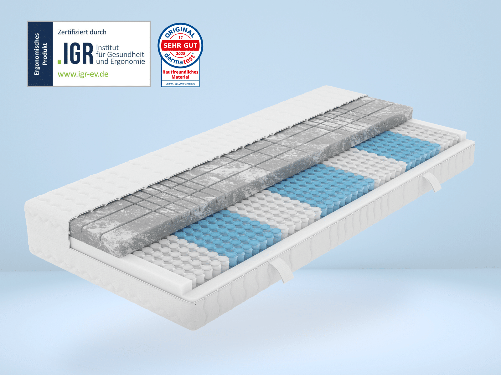 3D Deluxe 7 Zonen Taschenfederkern Matratze