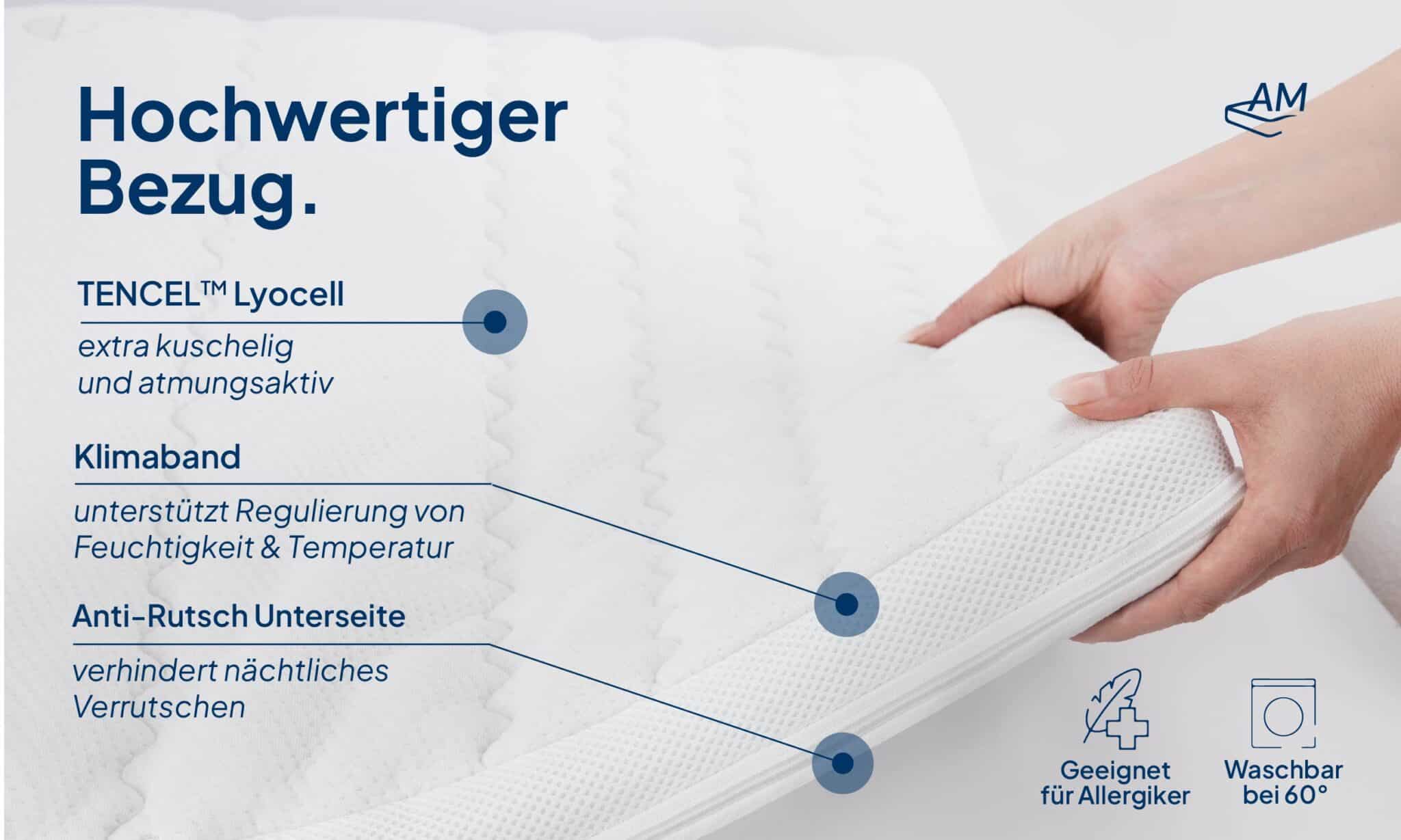 Am Qualittsmatratzen Gelschaum Topper Premiumnull
