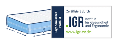 Matratzenfinder Bild IGR mit IGR-Logo und Website-Adresse