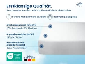 Spannbettlaken weiß Listingbild 3 30 cm