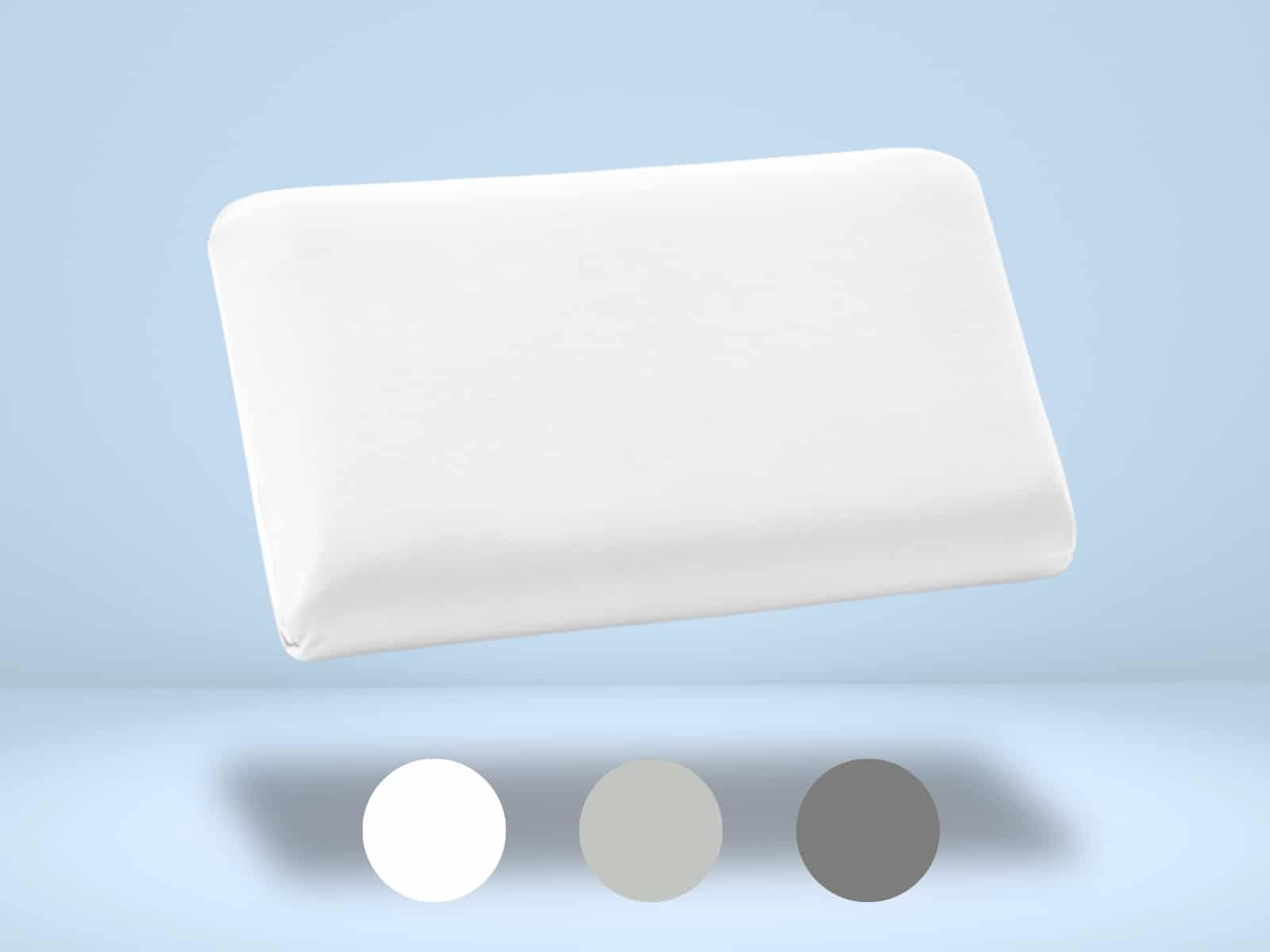 Weißer, ergonomisch geformter Nackenstützkissenbezug mit glatter Oberfläche