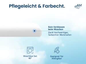 Weißer, pflegeleichter Nackenstützkissenbezug, farbecht, waschbar bei 40 °C und allergikergeeignet
