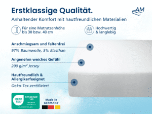 Spannbettlaken weiß Listingbild 3 - 28 - 35 cm